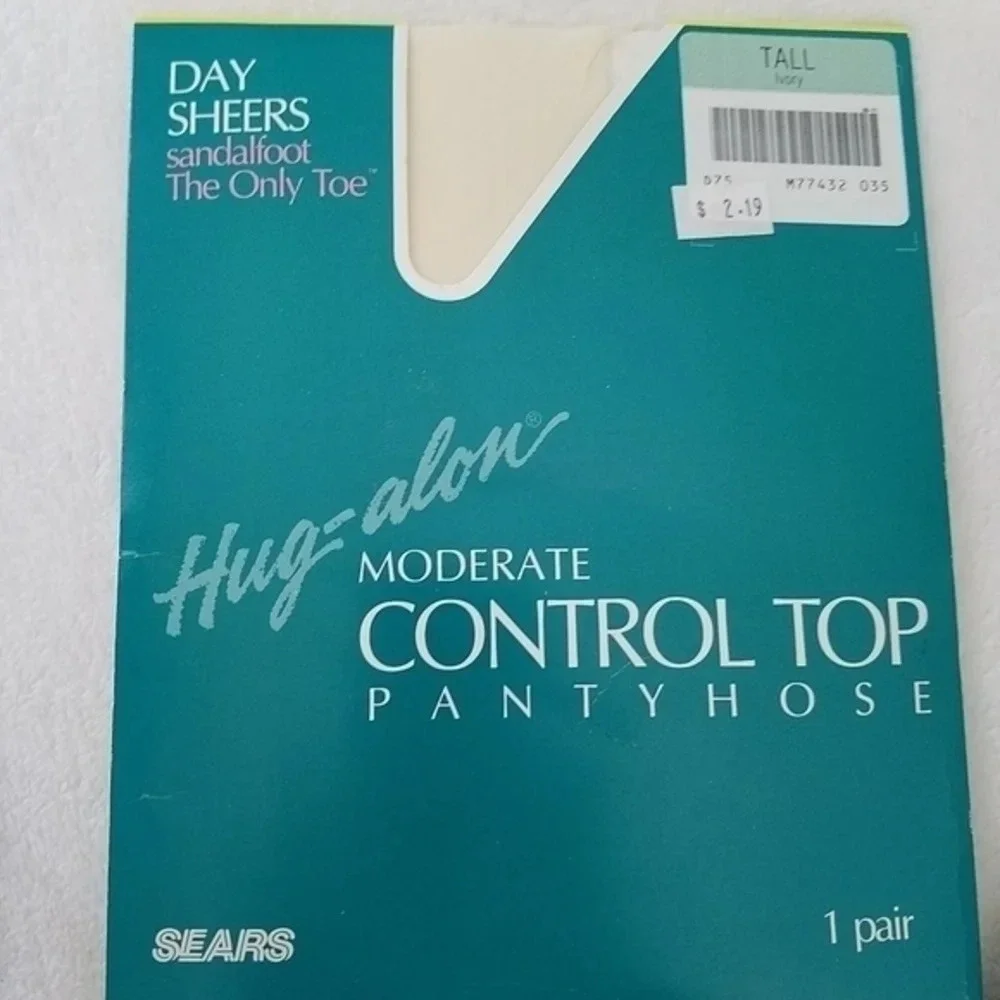 Vintage Deadstock Sears Hug‎ Alon Control Top Pantyhose 3 Pairs